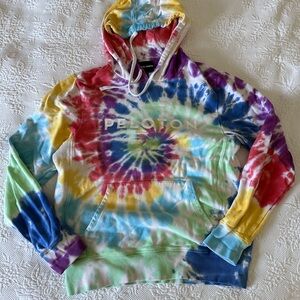 Peloton Spiritual Gangster Tie Dye Rainbow Sweatshirt PRIDE